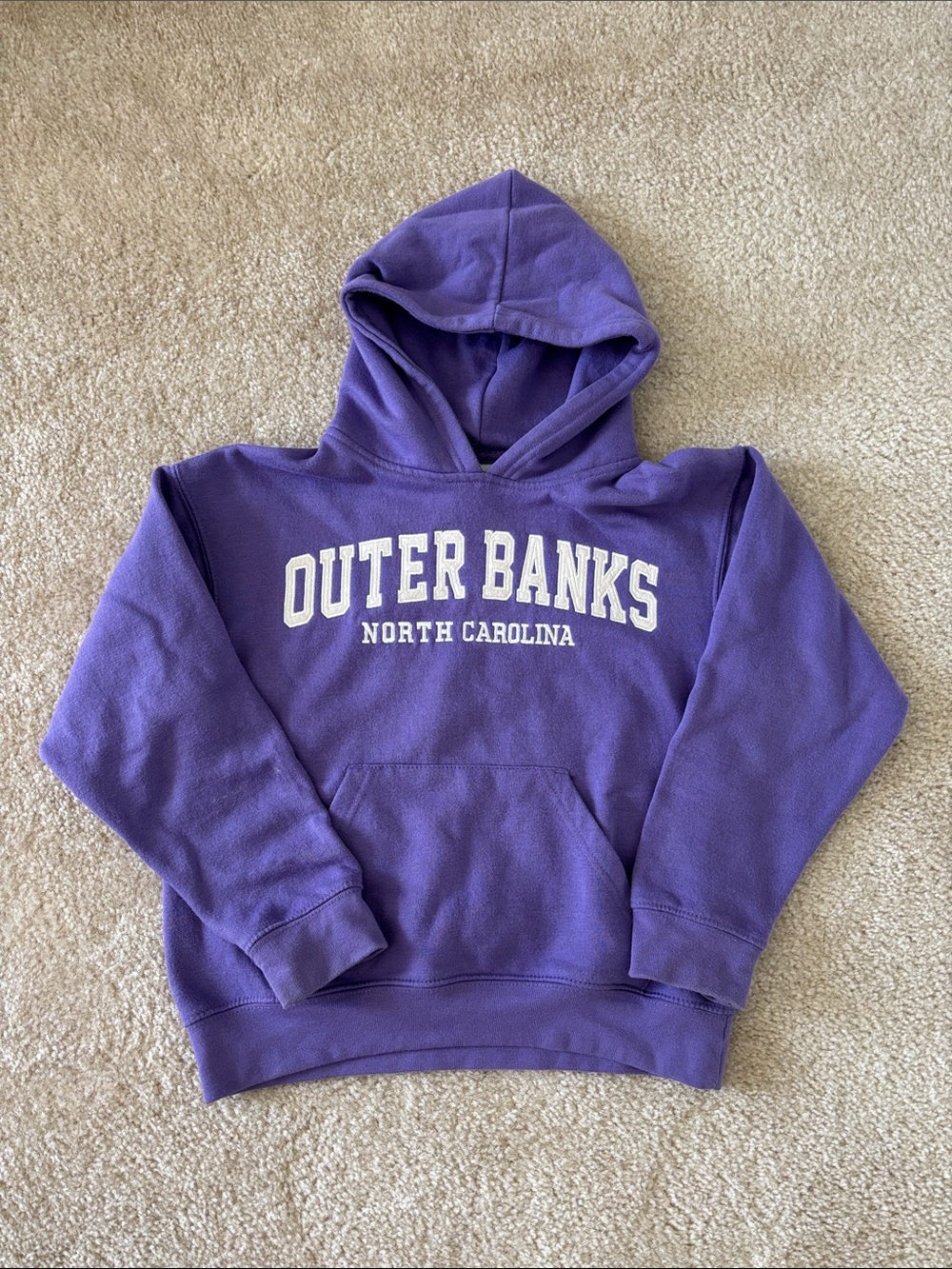 Outer Banks North Carolina Purple Kids Hoodie